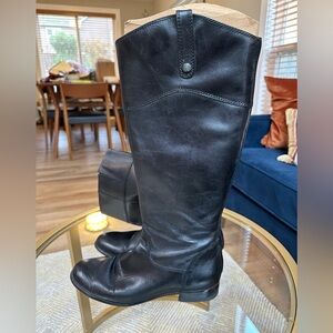 Ciao Bella Black Leather Riding Equestrian Style Boots